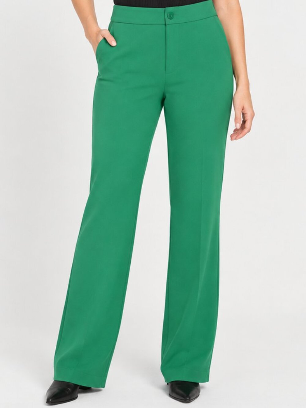 Carla Rockmore Collection Emerald Crepe Ponte Trousers Women’s 12P NWOT